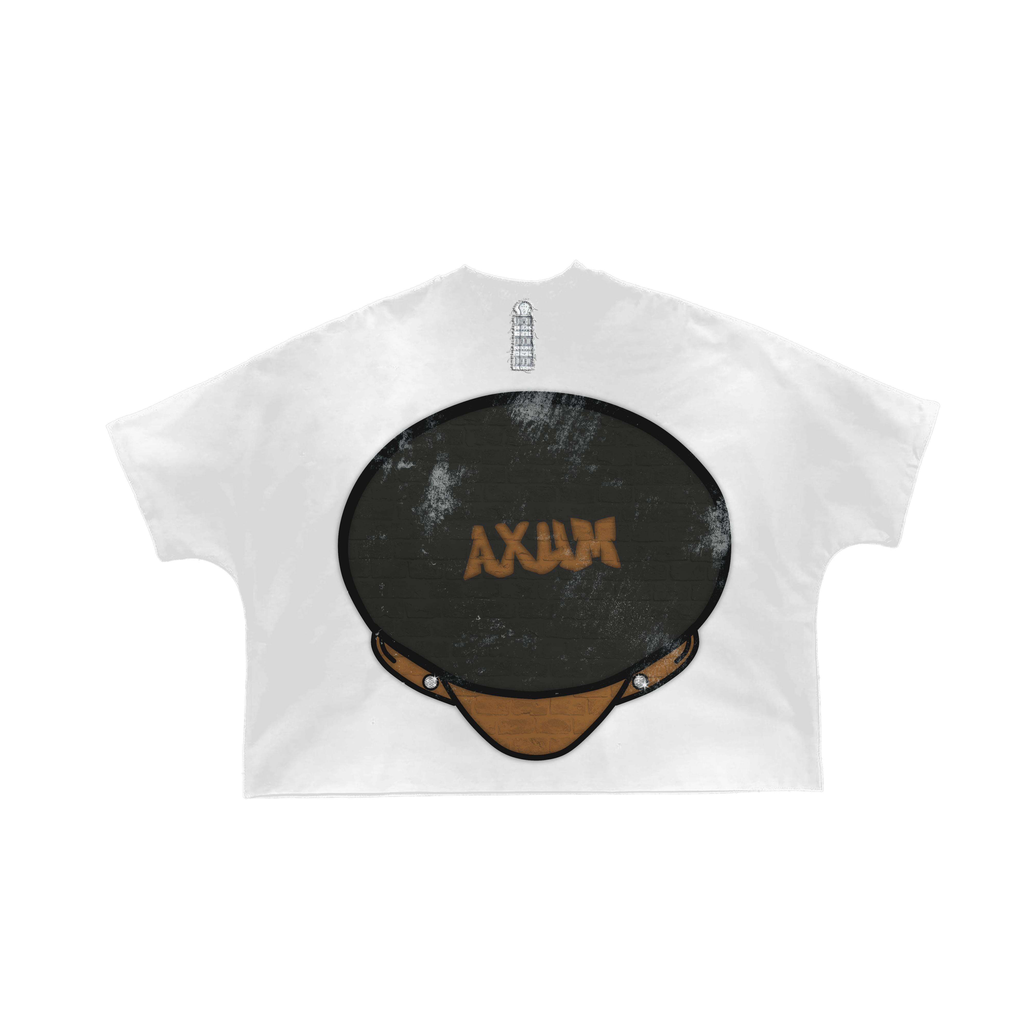 Axum big head white T